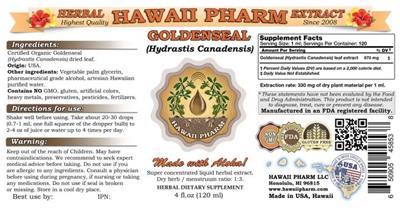 Goldenseal Leaf label