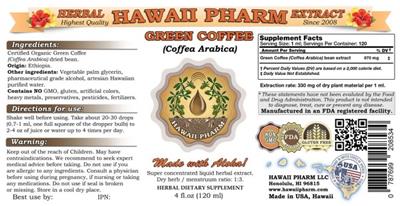 Green Coffee label