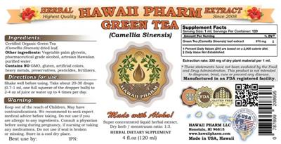 Green Tea label