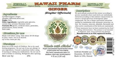 Ginger Non-Alcohol label