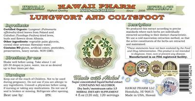 Lungwort and Coltsfoot label