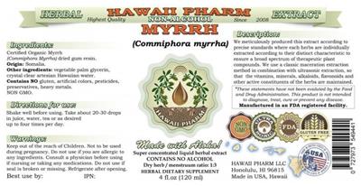 Myrrh Non-Alcohol label