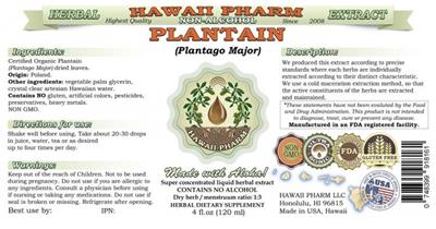 Plantain Non-Alcohol label