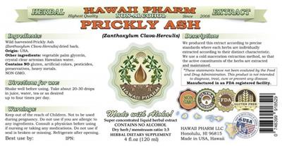 Prickly Ash Non-Alcohol label