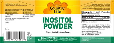 Inositol Powder label