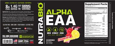 Alpha EAA Strawberry Lemon Bomb label