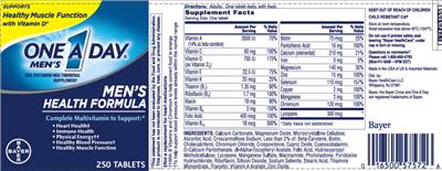 Men's Health Formula label