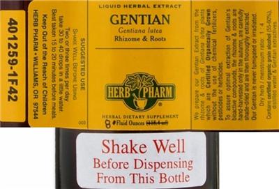 Gentian label