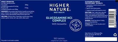 Glucosamine HCl Complex label