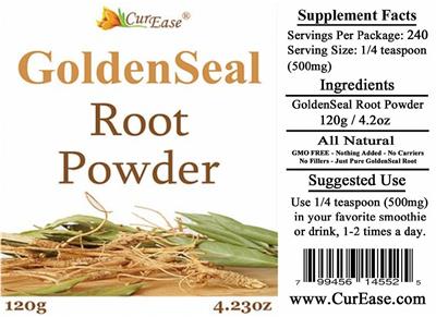 GoldenSeal Root Powder label