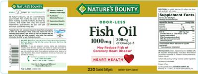 Fish Oil 1000 mg label