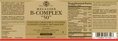 Megasorb B-Complex "50" label