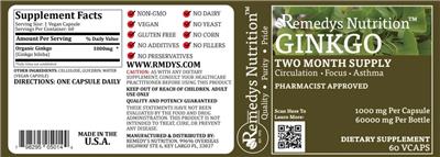 Ginkgo 1000 mg label