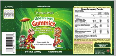 Children's Multi Gummies label