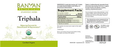 Triphala label