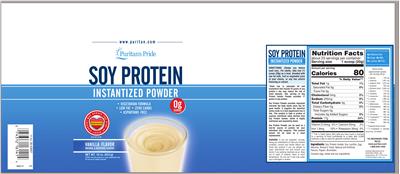 Soy Protein Instantized Powder Vanilla Flavor label