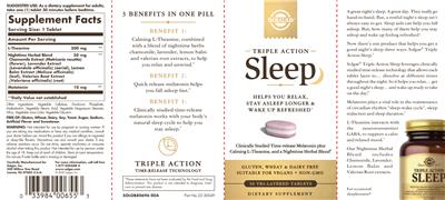 Triple Action Sleep label