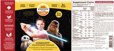 Star Wars Complete Multivitamin Gummies label