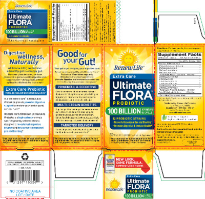Ultimate Flora Probiotic Extra Care 100 Billion label