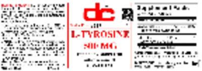 L-Tyrosine 500 mg label