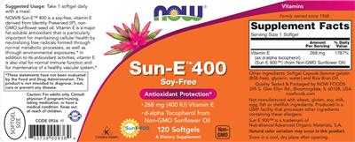 Sun-E 400 Liquid label