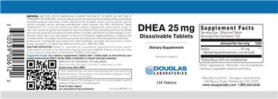 DHEA 25 mg label