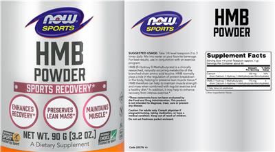 HMB Powder label