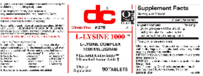 L-Lysine 1000 label