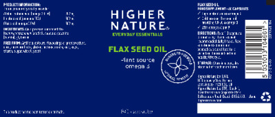 Flax Seed Oil label