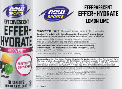 Effervescent Effer-Hydrate Lemon Lime label