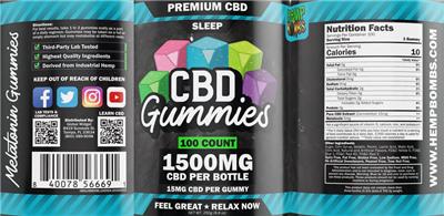 CBD Gummies Sleep label