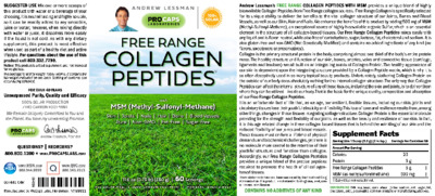 Free Range Collagen Peptides with MSM label
