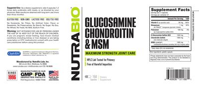Glucosamine Chondroitin & MSM label