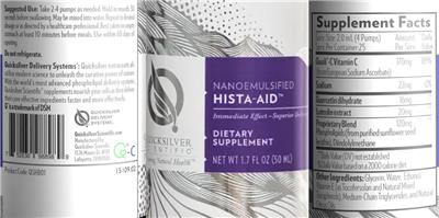 Nanoemulsified Hista-Aid label