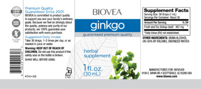 Ginkgo label