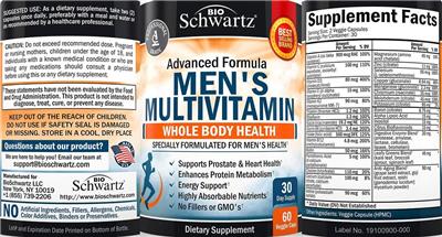 Men's Multivitamin label