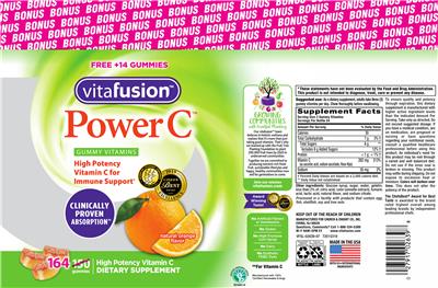 Power C Natural Orange Flavor label