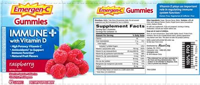 Immune+ Raspberry label