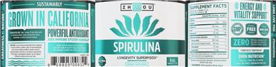 Spirulina label