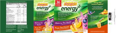 Energy Plus Blueberry-Acai / Mango-Peach label