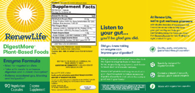 DigestMore Plant-Based Foods label