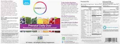 Prenatal DHA Smart Essentials label