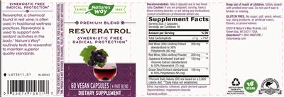 Resveratrol label