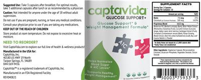 Glucose Support+ label