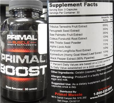 Primal Boost label