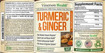 Turmeric & Ginger label