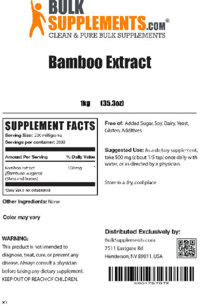 Bamboo Extract label