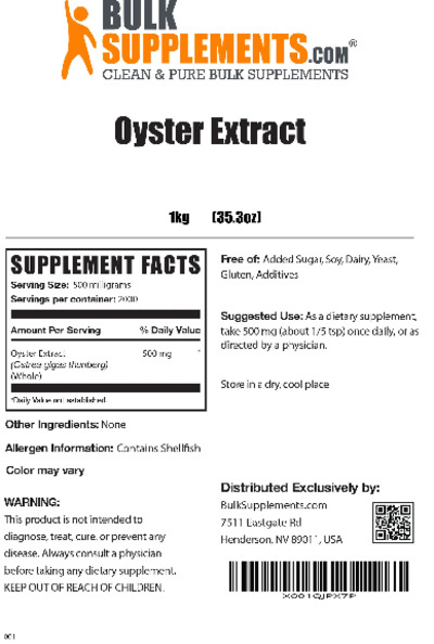Oyster Extract label