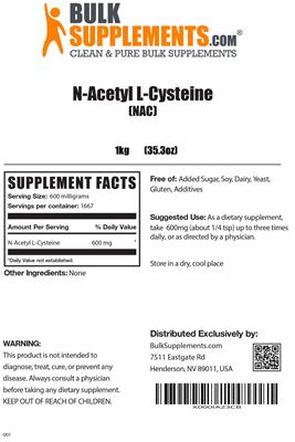 N-Acetyl L-Cysteine label