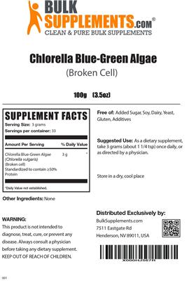 Chlorella Blue-Green Algae (Broken Cell) label